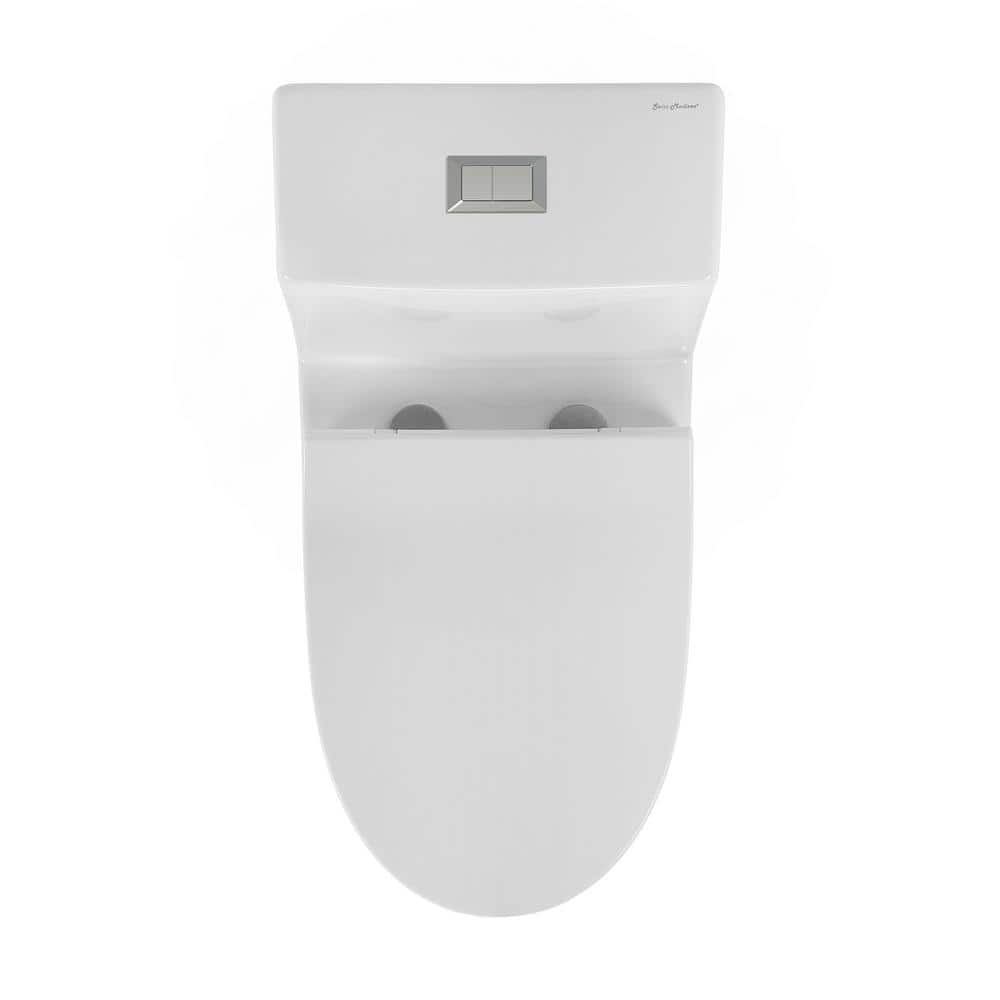 Daxton White Elongated Dual-Flush One-Piece Toilet