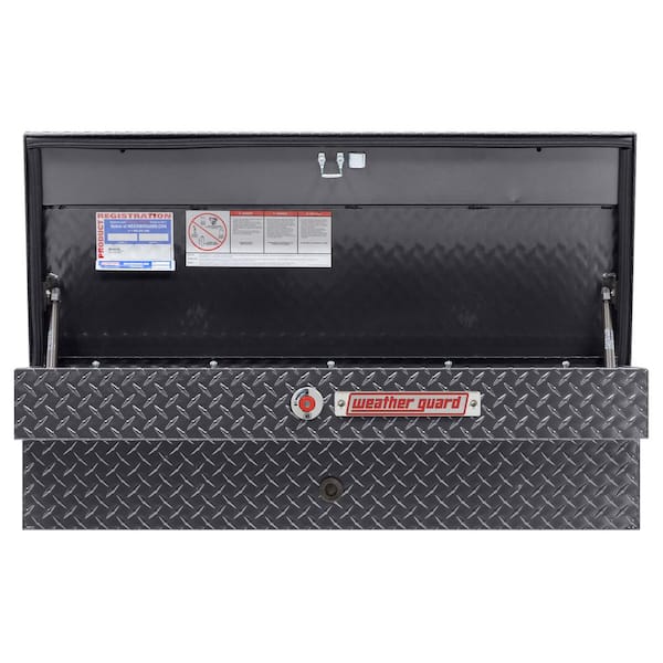 Weather Guard 41 in. Gray Aluminum Lo-Side Truck Tool Box