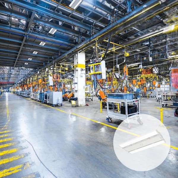 Lithonia Lighting Contractor Select 1.9 ft. 575-Watt Equivalent Integrated LED Dimmable White High Bay Light, 4000K