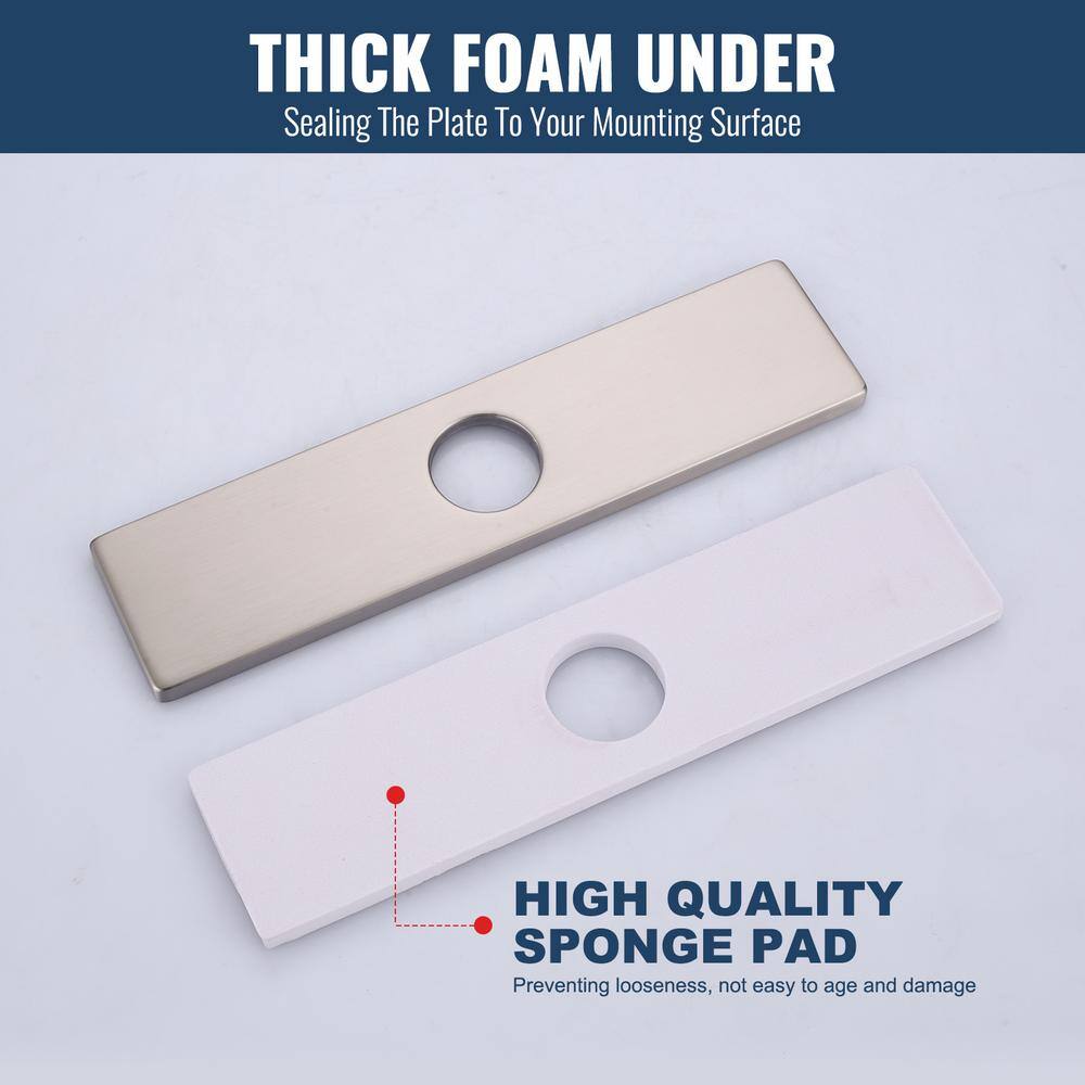 Brushed Nickel Stainless Steel Kitchen Faucet Deck Plate