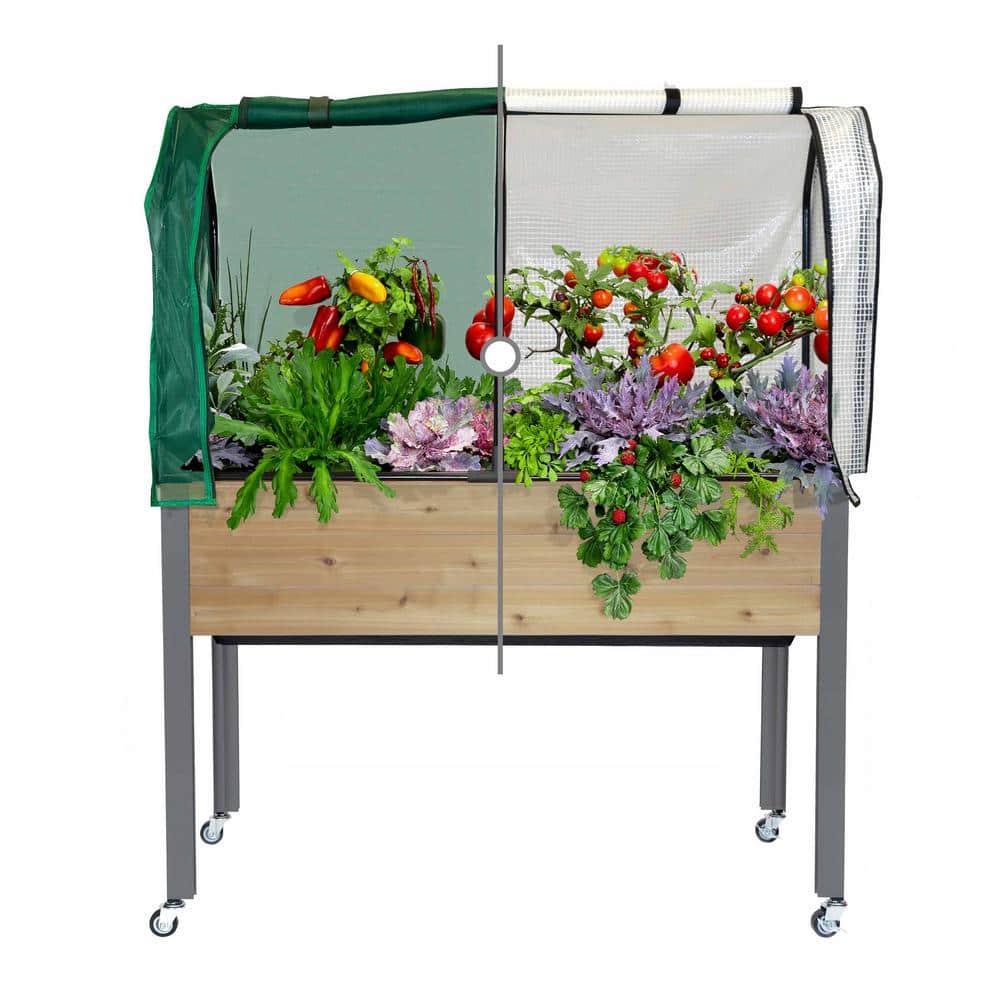 21 in. x 47 in. x 32 in. Self-Watering Cedar Planter, Greenhouse and Bug Cover price history on PriceWatchPro