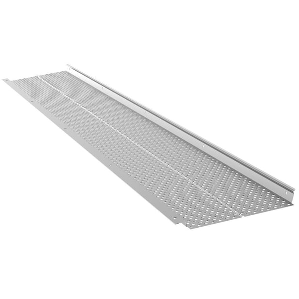 SKYSHALO Gutter Guard 6 in. Width Aluminum Leaf Filter DIY Gutter Cover 26-Pieces 104 ft. Total Length 0.157 in. Hole Diameter