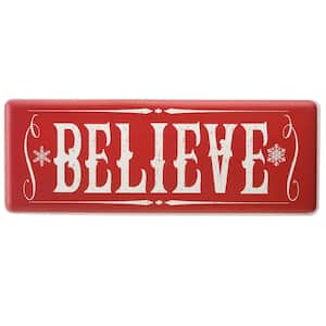 31 in. Believe Horizontal Holiday Wall Sign