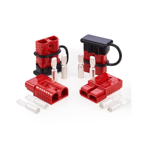 175A Battery Quick Connect Disconnect Plug Set, 2 Gauge Wire Harness Connector Kit for ATV Winch Trailer Motor, 4-Pack