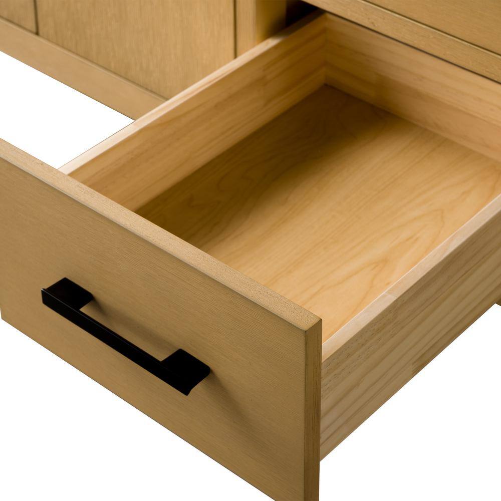 Natural Oak 42" Single Bathroom Vanity with Marble Top
