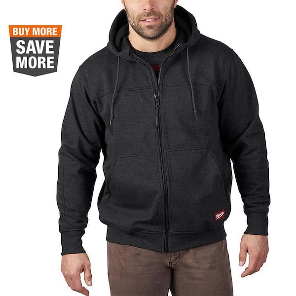 Milwaukee Men's Extra-Large Black No Days Off Hooded Sweatshirt 311B-XL ...