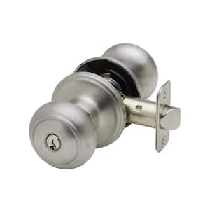 Colonial Satin Stainless Entry Door Knob