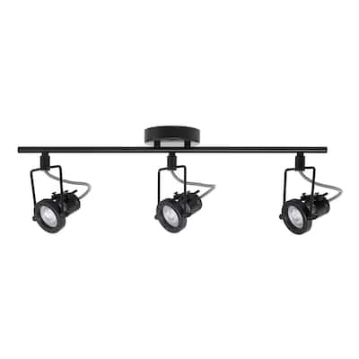 1.975 ft. 3-Light Black LED Track Lighting Kit