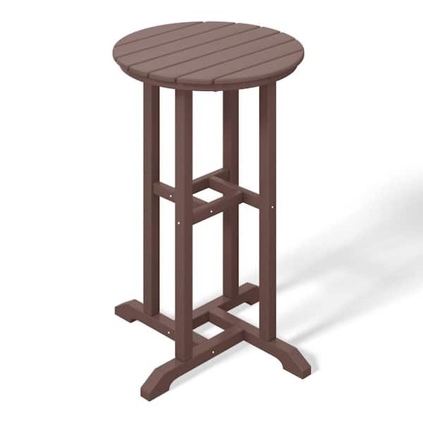 Laguna 3-Piece HDPE Weather Resistant Counter Height Outdoor Patio Bistro Set, Dark Brown