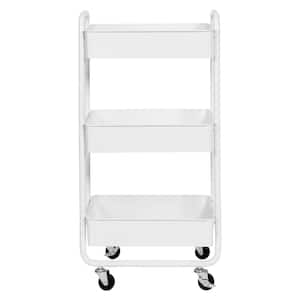 Lavish Home 3-Tier Metal Wheeled Narrow Storage Shelf Organizer Cart  HW0500034 - The Home Depot