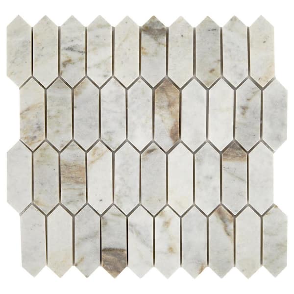Daltile Restore Coastal Polished 11 in. x 11 in. x 8 mm Marble Mosaic Floor and Wall Tile (0.9 sq. ft./ Each)