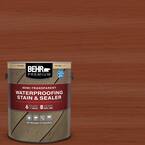 1 gal. #ST-142 Cappuccino Semi-Transparent Waterproofing Exterior Wood Stain and Sealer