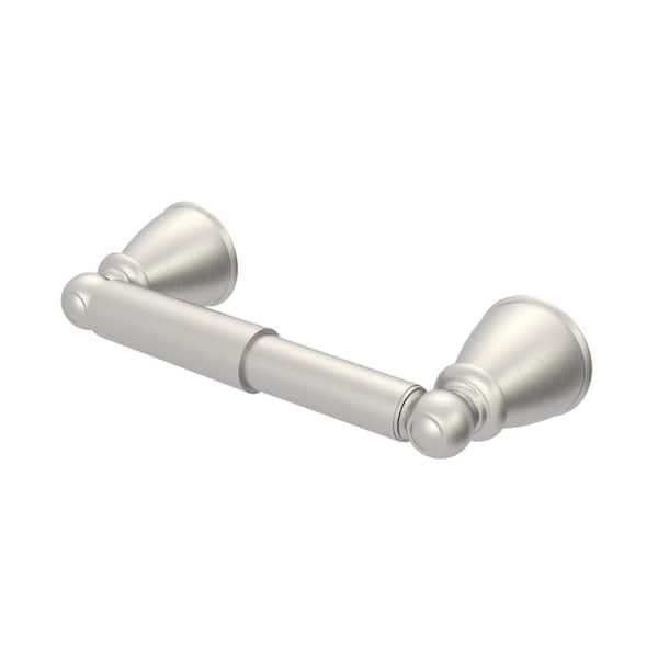 Glacier Bay Lisbon Wall Mounted Spring Double Post Toilet Paper Holder in Brushed Nickel Finish