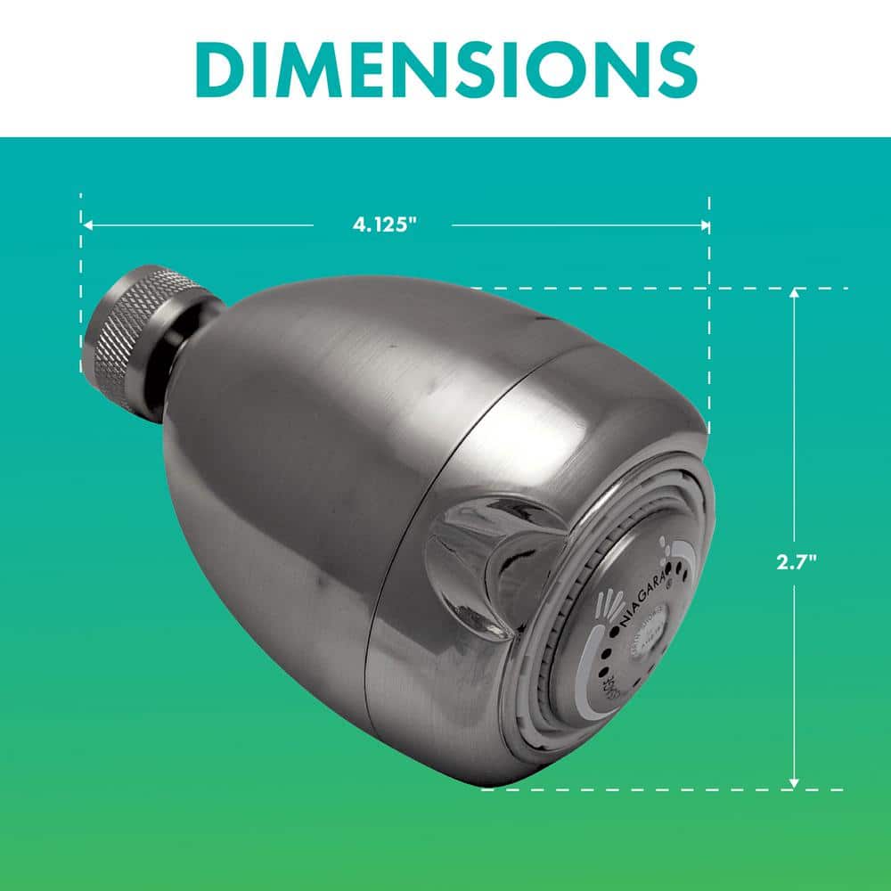 Brushed Nickel Adjustable Wall Mounted Shower Head
