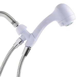 Earth Spa 3-Spray with 2 GPM 2.7-in. Wall Mount Handheld Shower Head in White, (1-Pack)