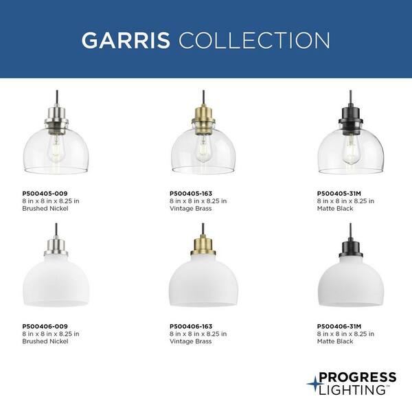 Progress Lighting Replay 3-Light Polished Nickel Transitional Etched Glass Dome Medium Hanging Pendant Light