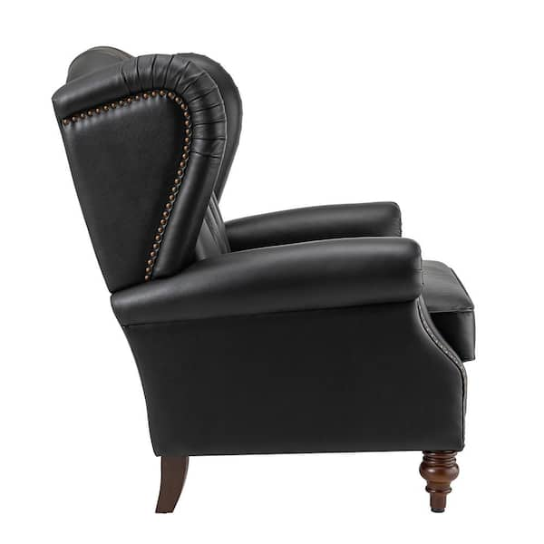 Canyon Sauvage Wingback Chair, Leather Furniture