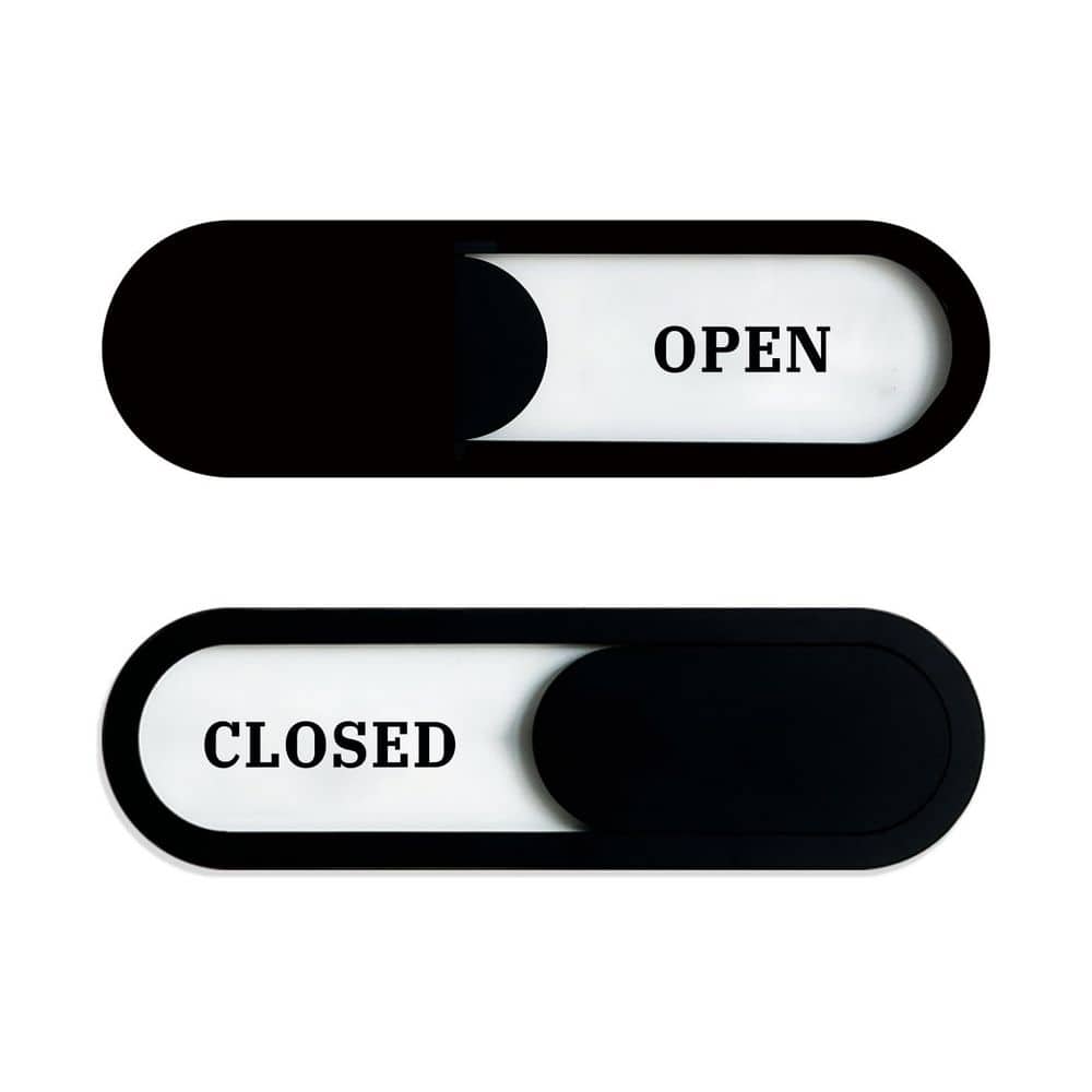 1-Pack 7.4x2.2 Inch Acrylic Open Closed Privacy Slider Business Door Sign Easy Install for Office Shop Restroom price history on PriceWatchPro