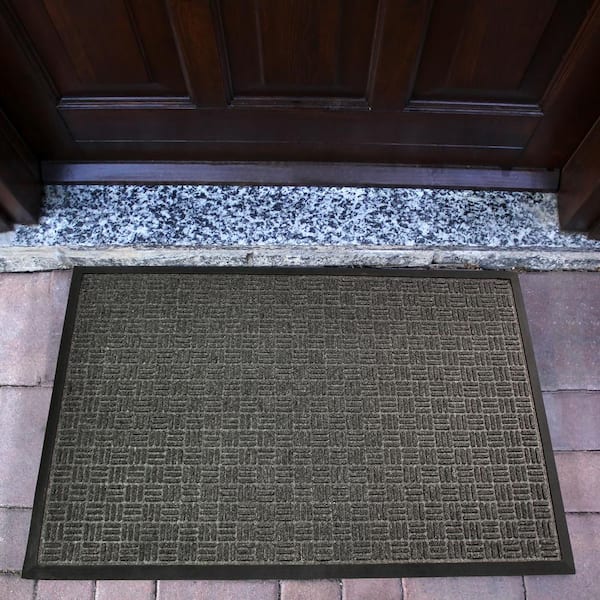 Floortex Doortex Ribmat Gray 48 in. x 72 in. Heavy Duty Rectangular Indoor and Outdoor Door Mat