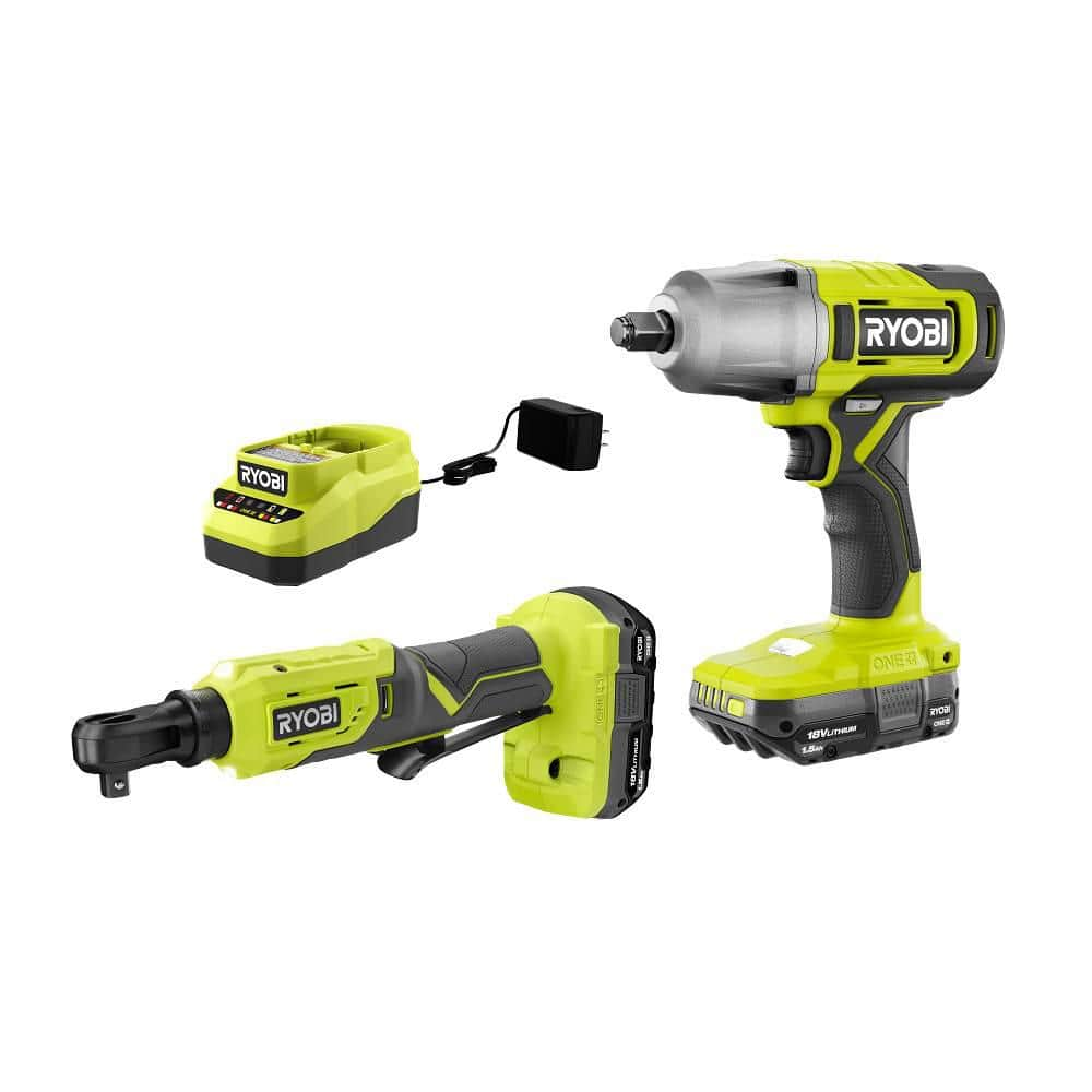 RYOBI ONE+ 18V Cordless 2-Tool Combo Kit includes (1) 1.5Ah Battery and ...