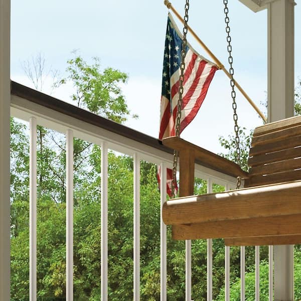 32 in. x 3/4 in. White Aluminum Round Baluster (15-Pack)