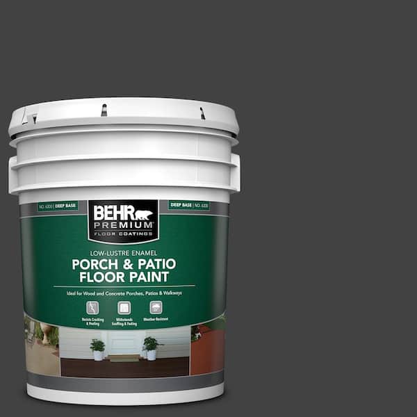 BEHR PREMIUM 5 gal. #PFC-75 Tar Black Low-Lustre Enamel Interior/Exterior Porch and Patio Floor Paint