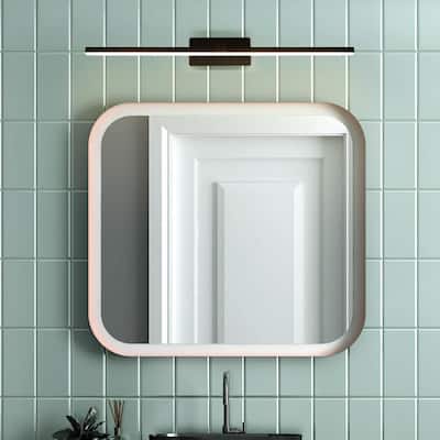 Nimbus 1-Light 31.5 in. W Matte Black Integrated LED Vanity Light Bar with Selectable CCT and Acrylic Lens for Bathroom