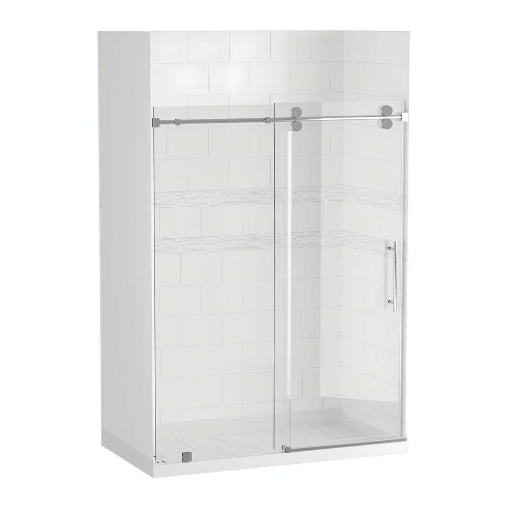 Kobiworks 36 in. L x 60 in. W x 78 in. H Alcove Shower Stall/Kit with ...