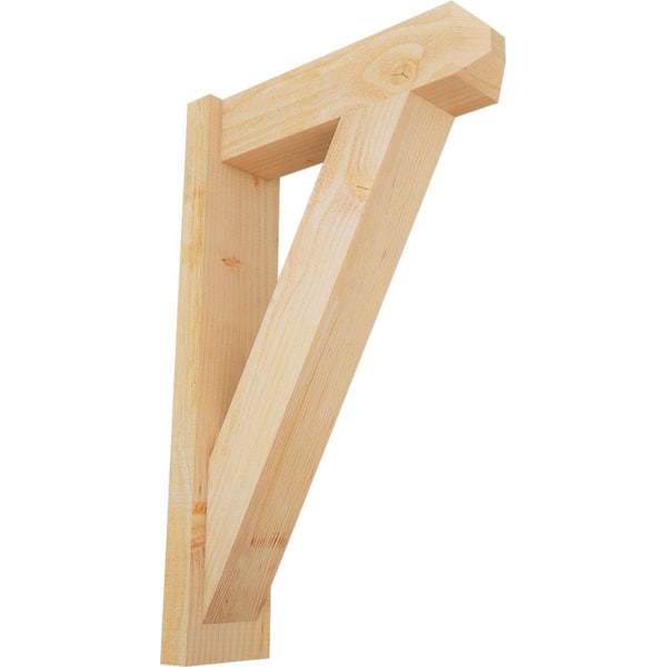 Ekena Millwork 6 in. x 32 in. x 20 in. Douglas Fir Traditional Craftsman Rough Sawn Outlooker