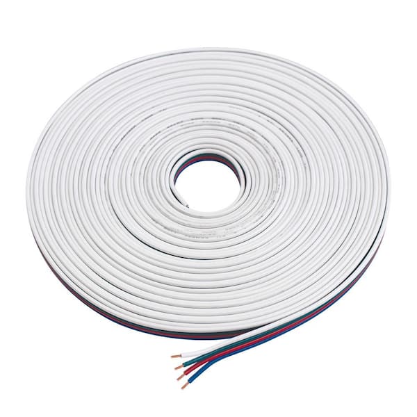 Armacost Lighting 24 ft. (8 m) 22 AWG/4C Ribbon Flat Cable 770224 - The  Home Depot