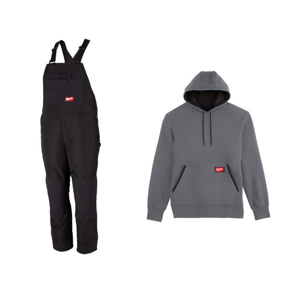 Men's 2X-Large Tall Black FREEFLEX Insulated Bib Overalls and X-Large Gray Mid Weight Hoodie (2-Pack) price history on PriceWatchPro