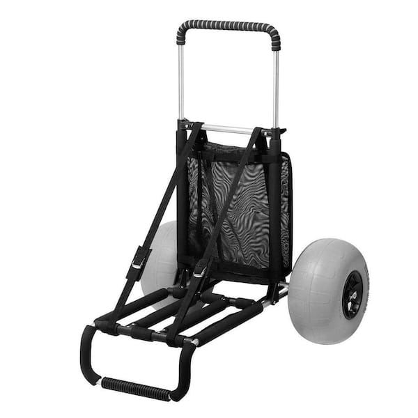 Avex 165 lb. Capacity Hand Truck Foldable Beach Dolly with Big Wheels for Sand