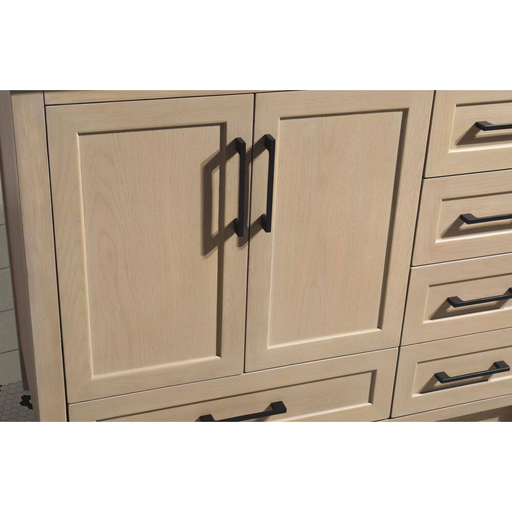 Huntington 42" Oak Gray Bathroom Vanity with Carrara Marble Countertop