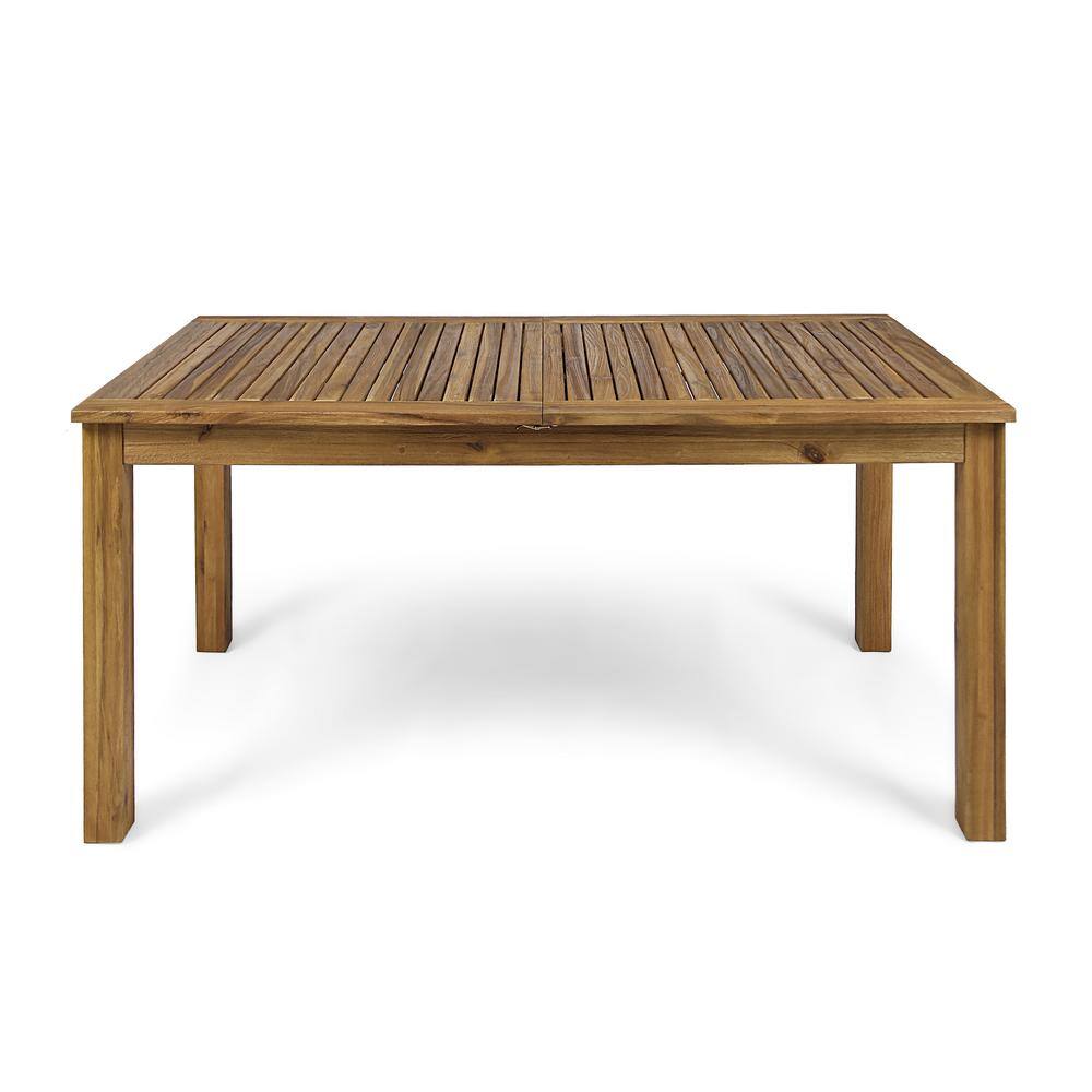 Zoe Natural Acacia Wood Expandable Outdoor Dining Table