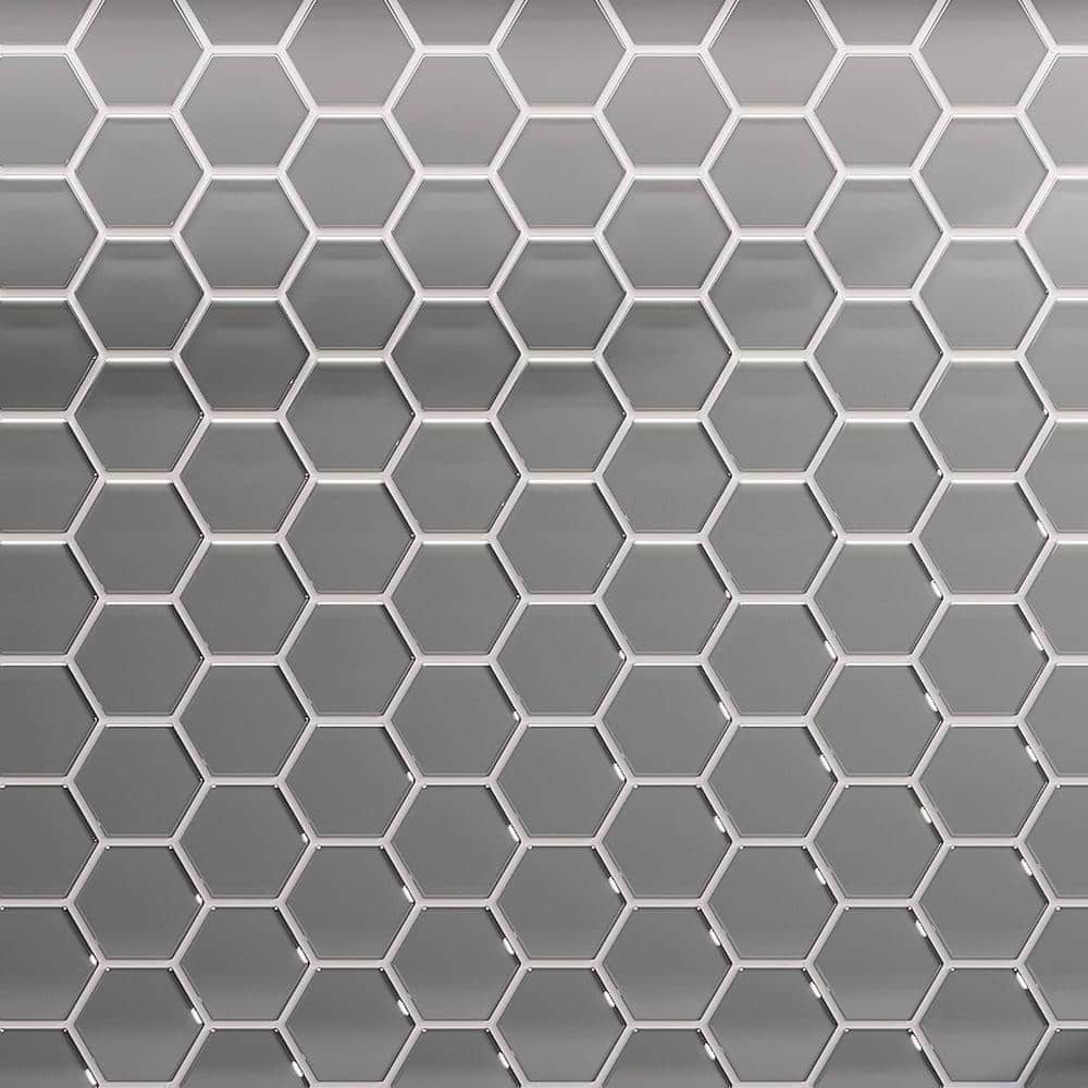 3 in. Beehive 10.25 in. x 11.75 in. Hexagon Marsh Gloss Glass Mesh-Mounted Mosaic Tile (9.13 sq. ft./Case) price history on PriceWatchPro