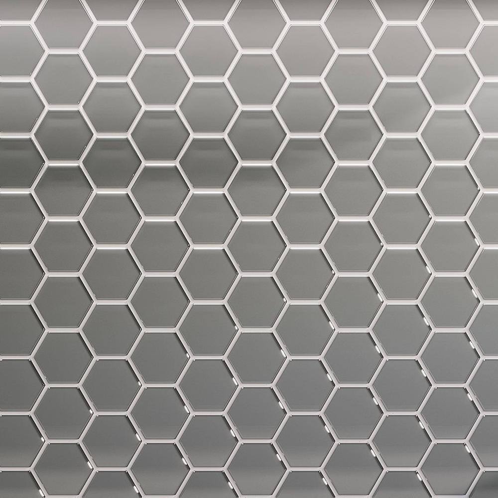 TILE CONNECTION 3 in. Beehive 10.25 in. x 11.75 in. Hexagon Marsh Gloss