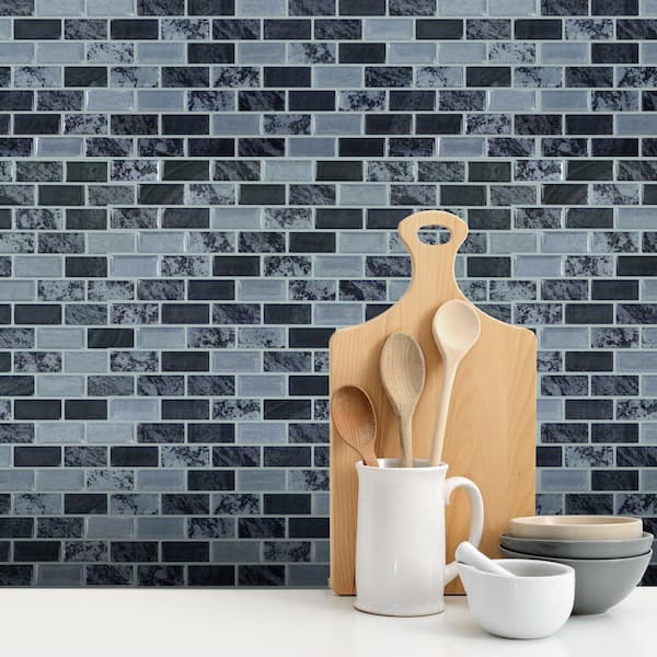 RoomMates Traditional Marble Tile Peel and Stick Backsplash RoomMates Traditional Marble Tile Peel and Stick Backsplash