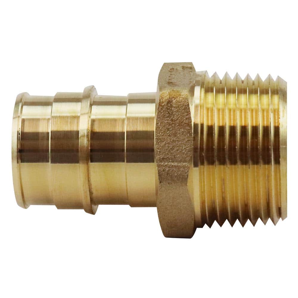 Apollo 3/4 in. Brass PEX-A Barb x 3/4 in. MNPT Male Adapter EPXMA3434 - The Home Depot