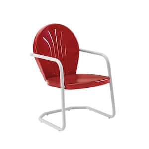 Griffith Red Metal Outdoor Lounge Chair