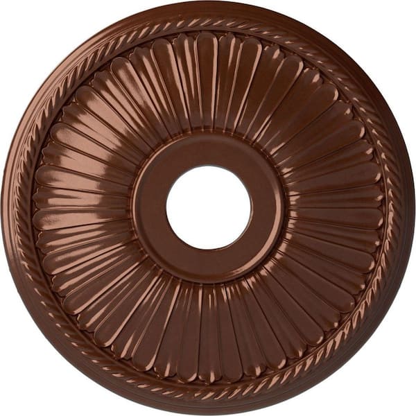 Ekena Millwork 1-7/8 in. x 20-1/8 in. x 20-1/8 in. Polyurethane Berkshire Ceiling Medallion, Copper Penny