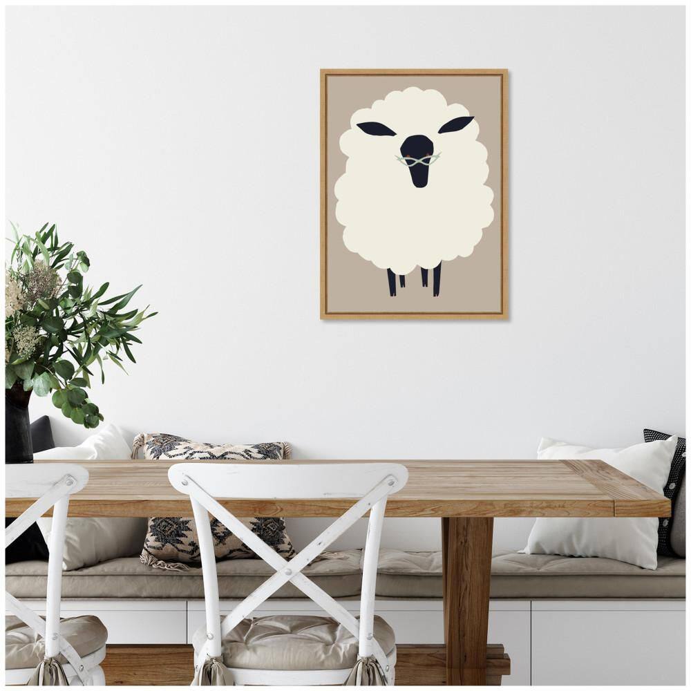 "Sylvie ""Farm Sheep"" by Hannah Beisang Natural Framed Art Print 18 in. x 24 in." price history on PriceWatchPro
