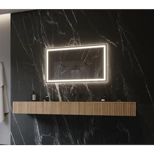 Harmony 40 in. W x 24 in. H Rectangular Frameless Wall Mounted Bathroom Vanity Mirror 3000K LED