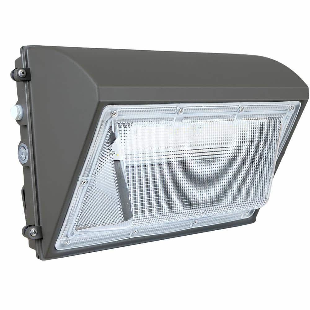 1000- Watt Equivalent Integrated LED Bronze Dusk to Dawn Wall Pack Light, 5