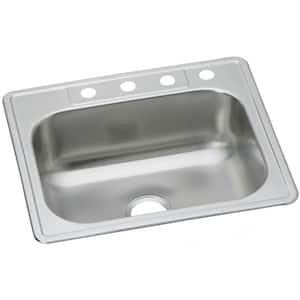 Dayton Drop-in Stainless Steel 25 in. 1-Hole Single Bowl Kitchen Sink