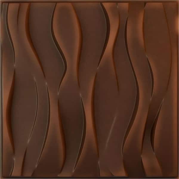19-5/8-in W x 19-5/8-in H Riverbank EnduraWall Decorative 3D Wall Panel Aged Metallic Rust