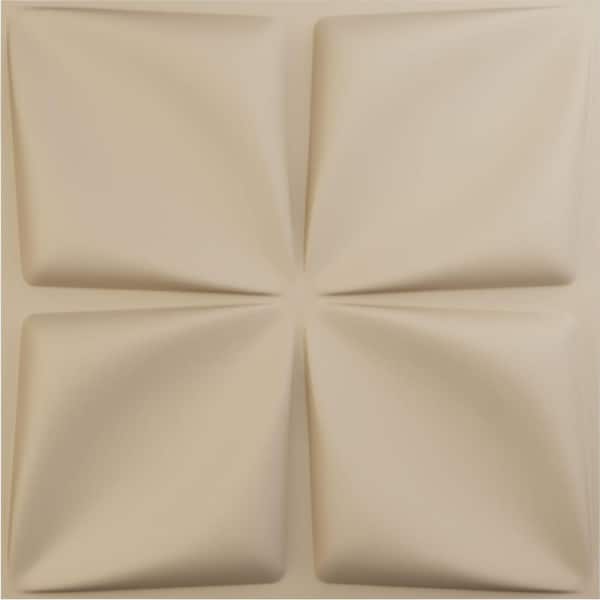 Ekena Millwork 19-5/8-in W x 19-5/8-in H Riley EnduraWall Decorative 3D Wall Panel Smokey Beige