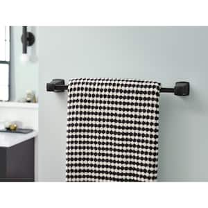 Hensley 24 in. Towel Bar with Press and Mark in Matte Black