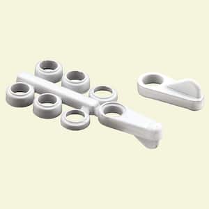 Universal Screen Clips Fits Flush Up To 7/16 in. Diecast White Painted Finish Stackable Height-Adjustment Rings