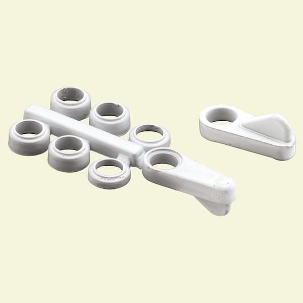 Prime-Line Universal Screen Clips Fits Flush Up To 7/16 in. Diecast White Painted Finish Stackable Height-Adjustment Rings