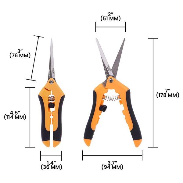 ZENPORT Hydroponic Long Microblade Pruner, Stainless Steel Blade